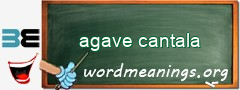 WordMeaning blackboard for agave cantala